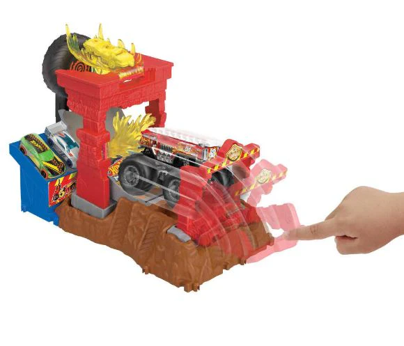 HOT WHEELS MONSTER TRUCKS ARENA SMASHERS FIRE CRASH CHALLENGE PLAYSET – 5 ALARM - Image 4