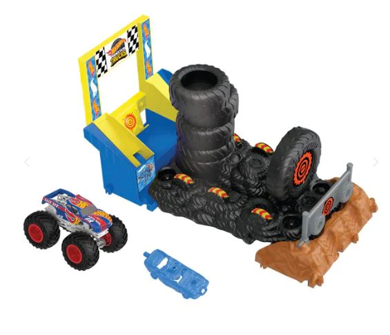 HOT WHEELS MONSTER TRUCKS ARENA SMASHERS  SMASH RACE CHALLENGE PLAYSET - RACE ACE - Image 2
