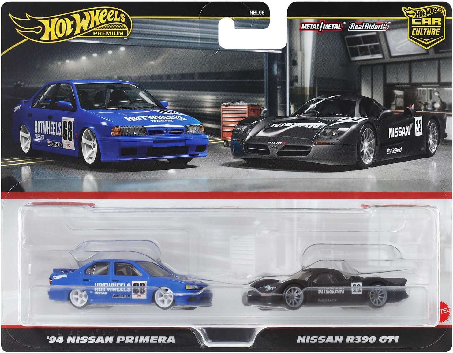 HOT WHEELS PREMIUM 2 PACK '94 NISSAN PRIMERA / NISSAN R390 GT1