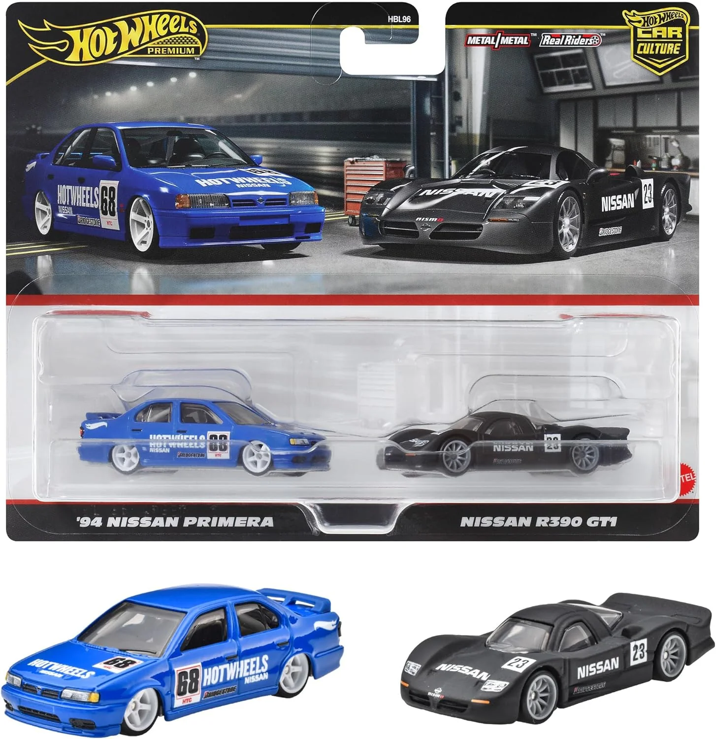 HOT WHEELS PREMIUM 2 PACK '94 NISSAN PRIMERA / NISSAN R390 GT1 - Image 2
