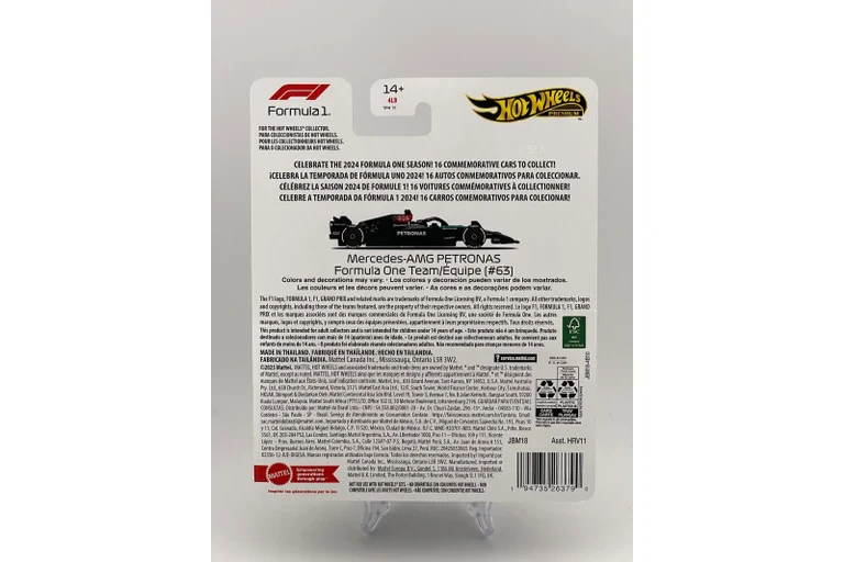 HOT WHEELS PREMIUM FORMULA 1 - 2024 MERCEDES-AMG PETRONAS #63 - Image 2
