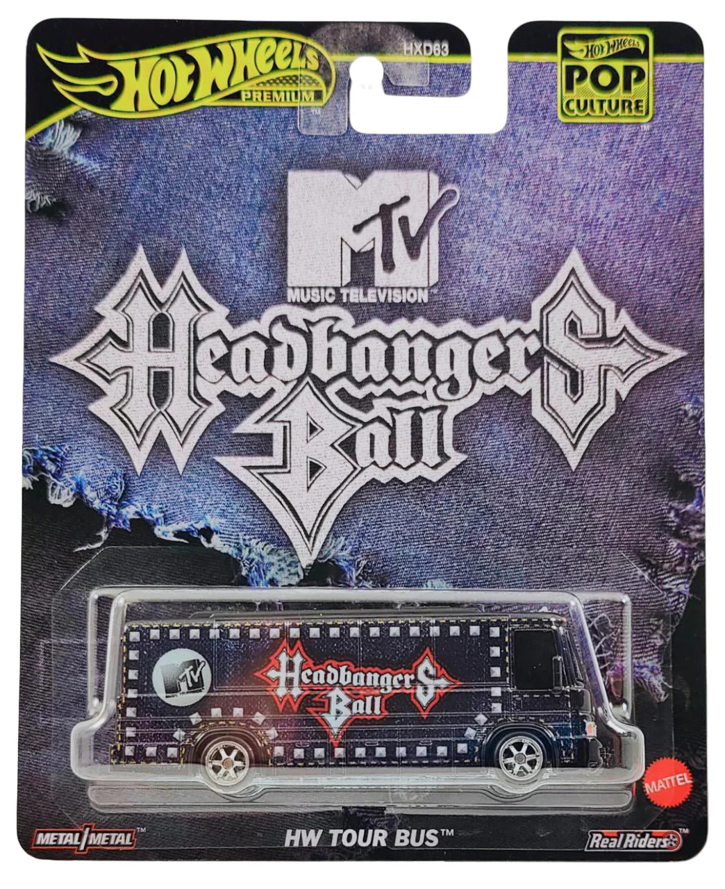 HOT WHEELS PREMIUM POP CULTURE - MTV HEADBANGERS BALL HW TOUR BUS