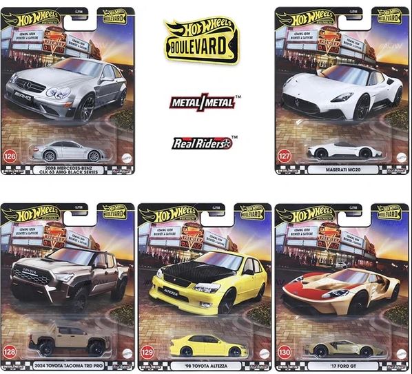 HOT WHEELS BOULEVARD - 126-130 COMPLETE SET