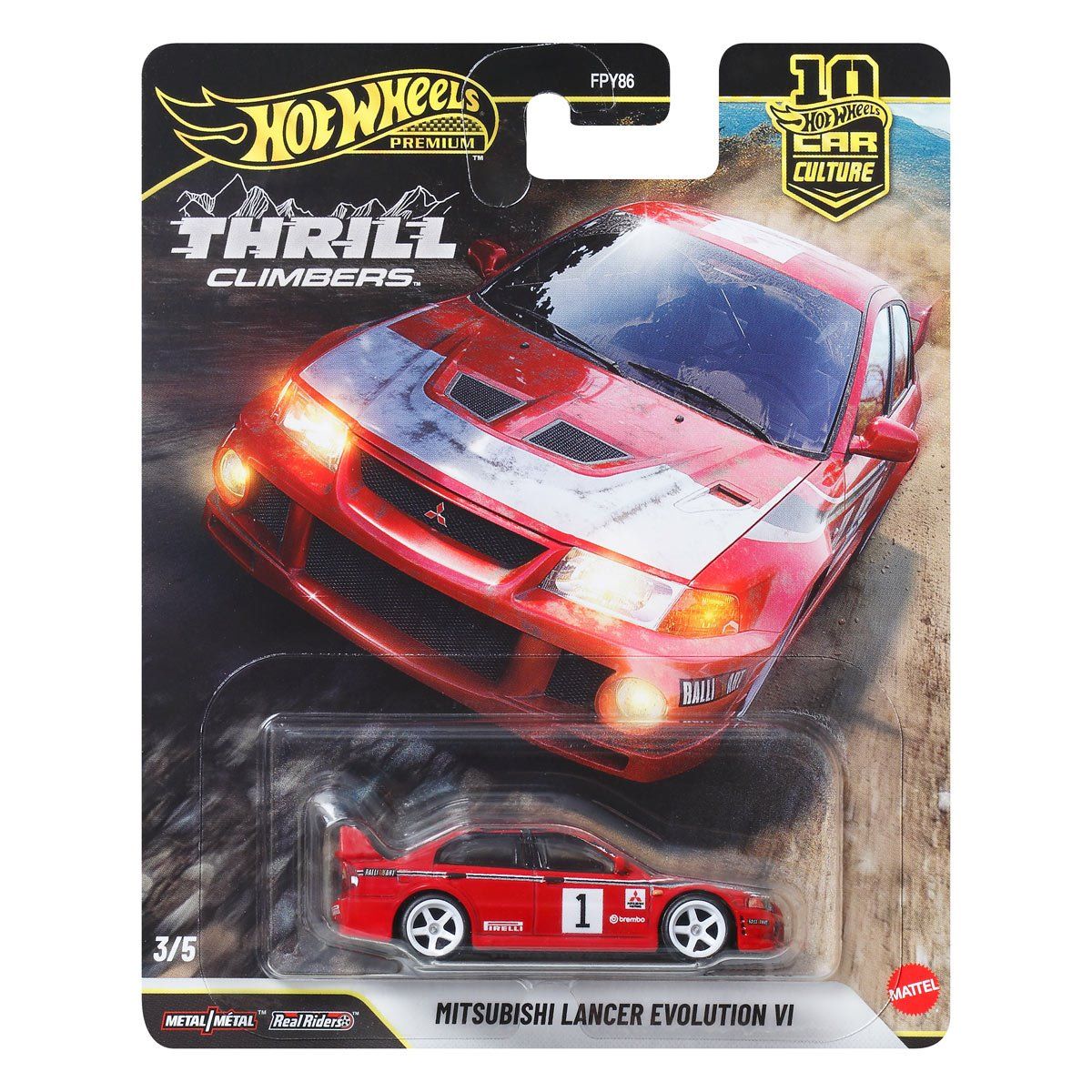 HOT WHEELS PREMIUM THRILL CLIMBERS - MITSUBISHI LANCER EVOLUTION VI