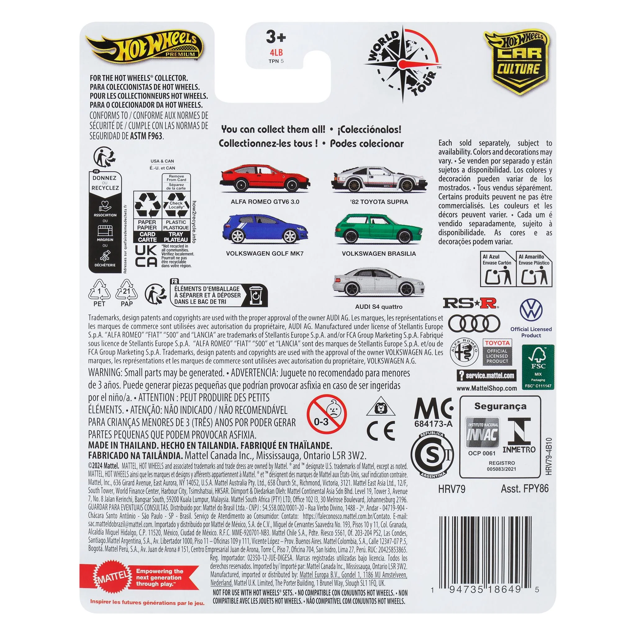 HOT WHEELS PREMIUM WORLD TOUR - VOLKSWAGEN GOLF MK7 - Image 2