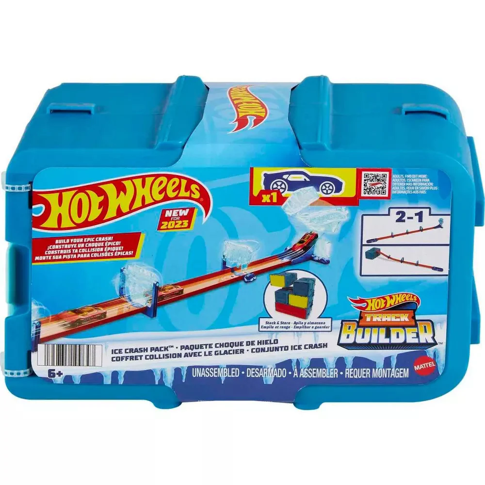 HOT WHEELS TRACK BUILDER - ICE CRASH PACK