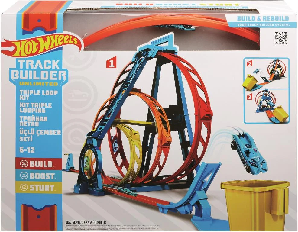 HOT WHEELS TRACK BUILDER ULTIMATE TRIPLE LOOP