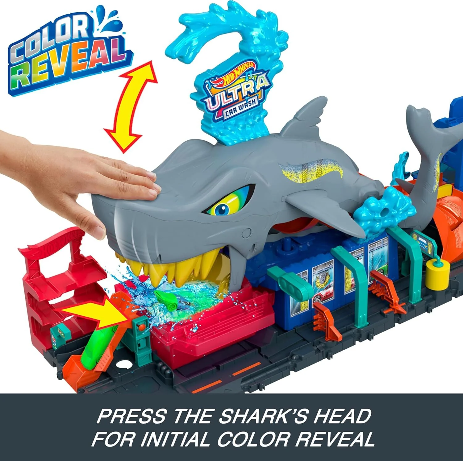 HOT WHEELS ULTRA SHARK CAR WASH PLAYSET - Image 4
