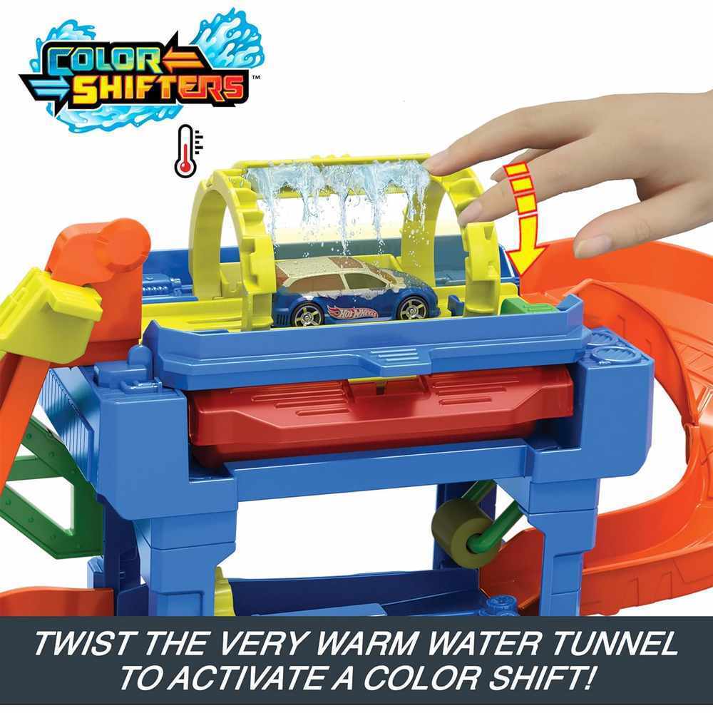 HOTWHEELS CITY - COLOUR SHIFTERS TUNNEL TWIST CAR WASH PLAY SET - Image 4
