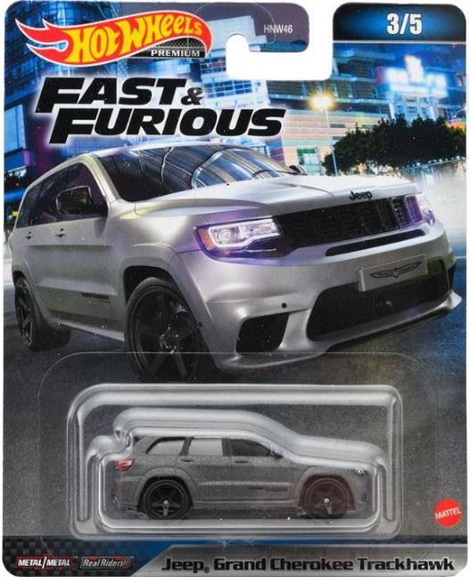 HOTWHEELS PREMIUM FAST & FURIOUS JEEP GRAND CHEROKEE TRACKHAWK