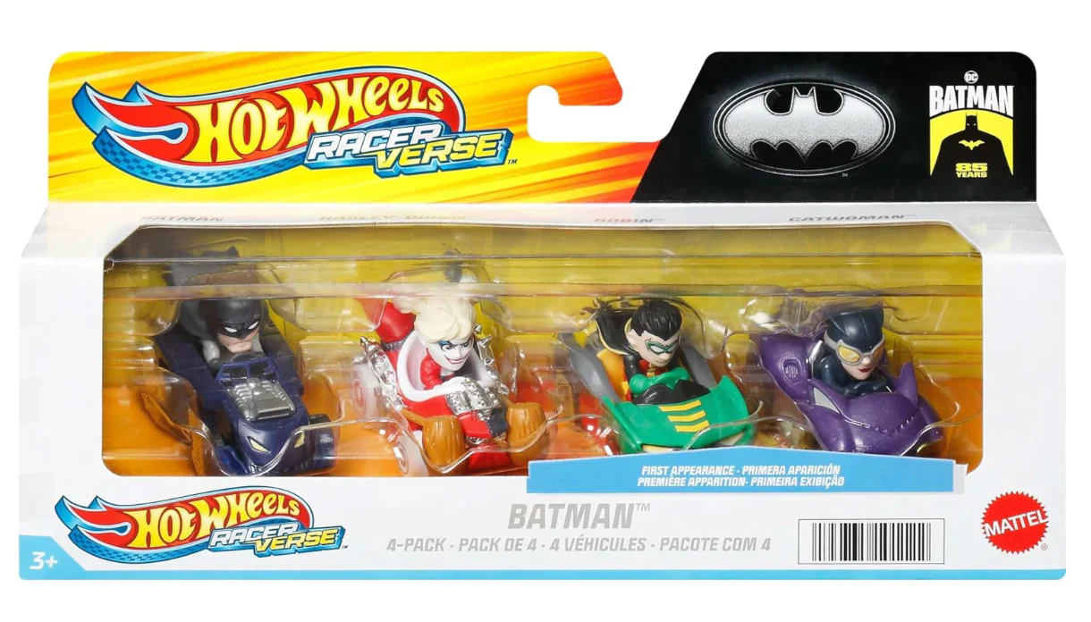 HOTWHEELS RACER VERSE - BATMAN 4 VEHICLE PACK