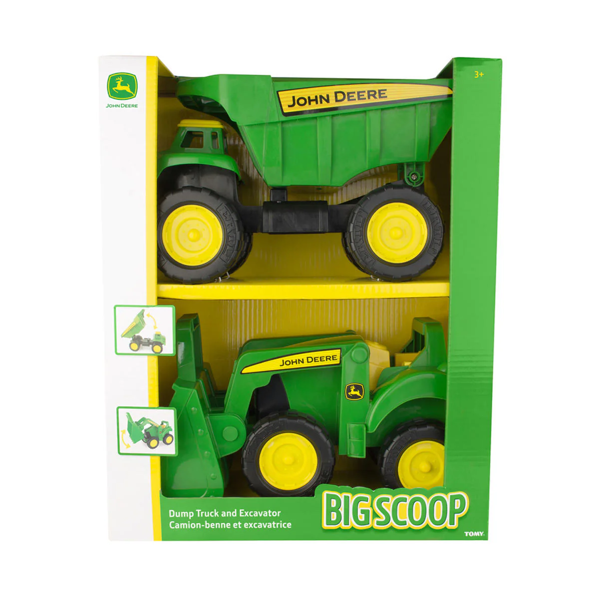 JOHN DEERE BIG SCOOP DUMP TRUCK AND TRACTOR SET