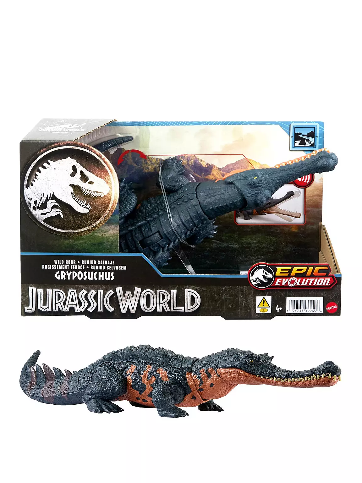 JURASSIC WORLD EPIC EVOLUTION ACTION FIGURE WILD ROAR GRYPOSUCHUS