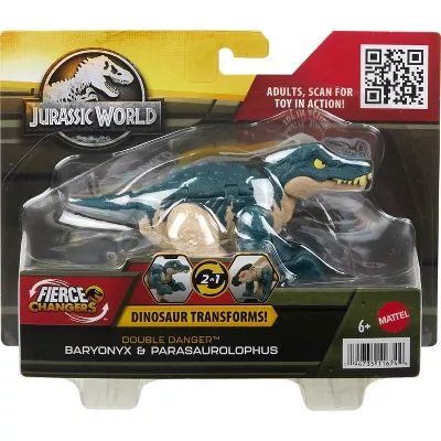 JURASSIC WORLD - FIERCE CHANGERS DOUBLE DANGER BARYONYX & PARASAUROLOPHUS ACTION FIGURE
