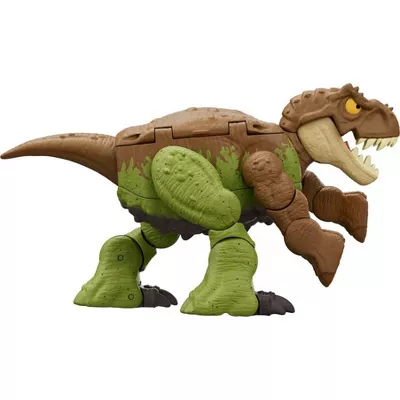 JURASSIC WORLD - FIERCE CHANGERS DOUBLE DANGER GREEN/BROWN - TYRANNOSAURUS REX & ANKYLOSAURUS ACTION FIGURE - Image 2