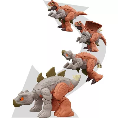 JURASSIC WORLD - FIERCE CHANGERS DOUBLE DANGER CARNOTAURUS & STEGOSAURUS ACTION FIGURE - Image 4