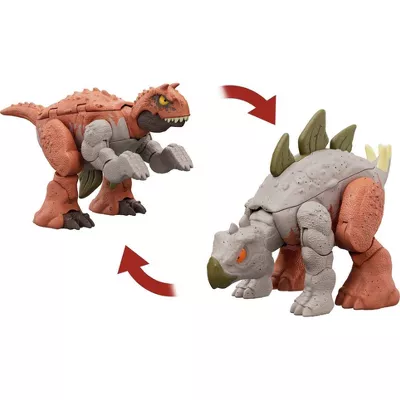 JURASSIC WORLD - FIERCE CHANGERS DOUBLE DANGER CARNOTAURUS & STEGOSAURUS ACTION FIGURE - Image 5