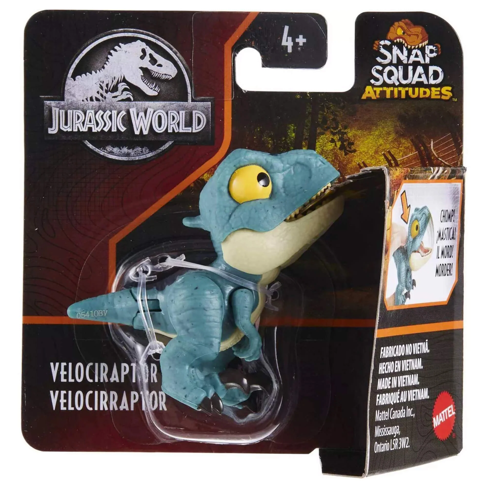 JURASSIC WORLD SNAP SQUAD ATTITUDES - VELOCIRAPTOR