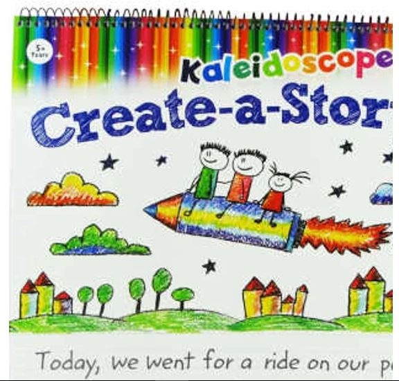 KALEIDOSCOPE CREATE A STORY SPIRAL WRITING AND DRAWING PAD