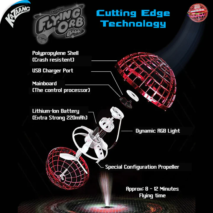 KAZAANG FLOATING FLYING ORB BALL - RED - Image 2