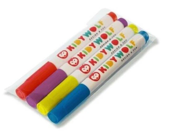 KIDYWOLF - COLOURED MARKERS FOR KIDYDRAW PRO - PURPLE,RED,YELLOW,BLUE