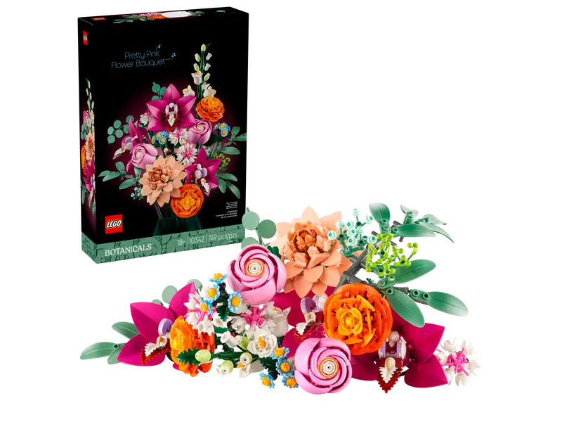 LEGO 10342 ICONS  BOTANICAL COLLECTION PRETTY PINK FLOWER BOUQUET
