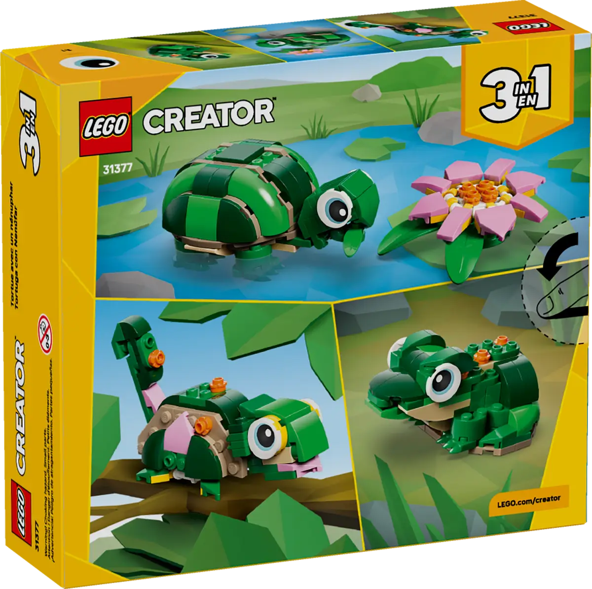 LEGO 31377 TURTLE WITH A WATER LILY FLOWER - Image 6