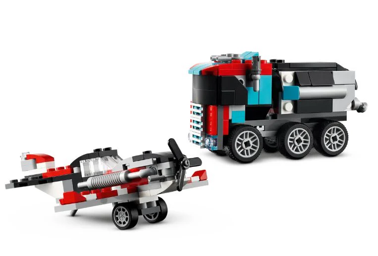 LEGO 31146 FLATBED TRUCK WITH HELICOPTER - Image 4