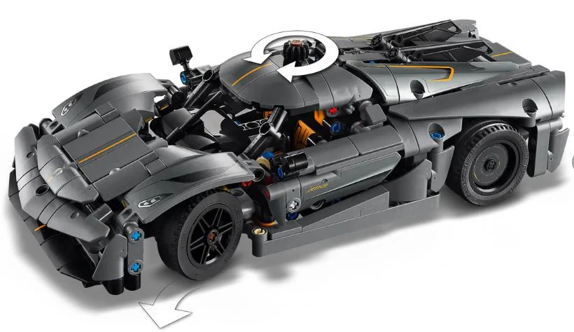 LEGO 42173 - TECHNIC - KOENIGSEGG JESKO ABSOLUT GRAY HYPERCAR - Image 6