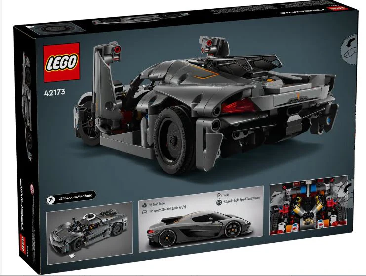 LEGO 42173 - TECHNIC - KOENIGSEGG JESKO ABSOLUT GRAY HYPERCAR - Image 7