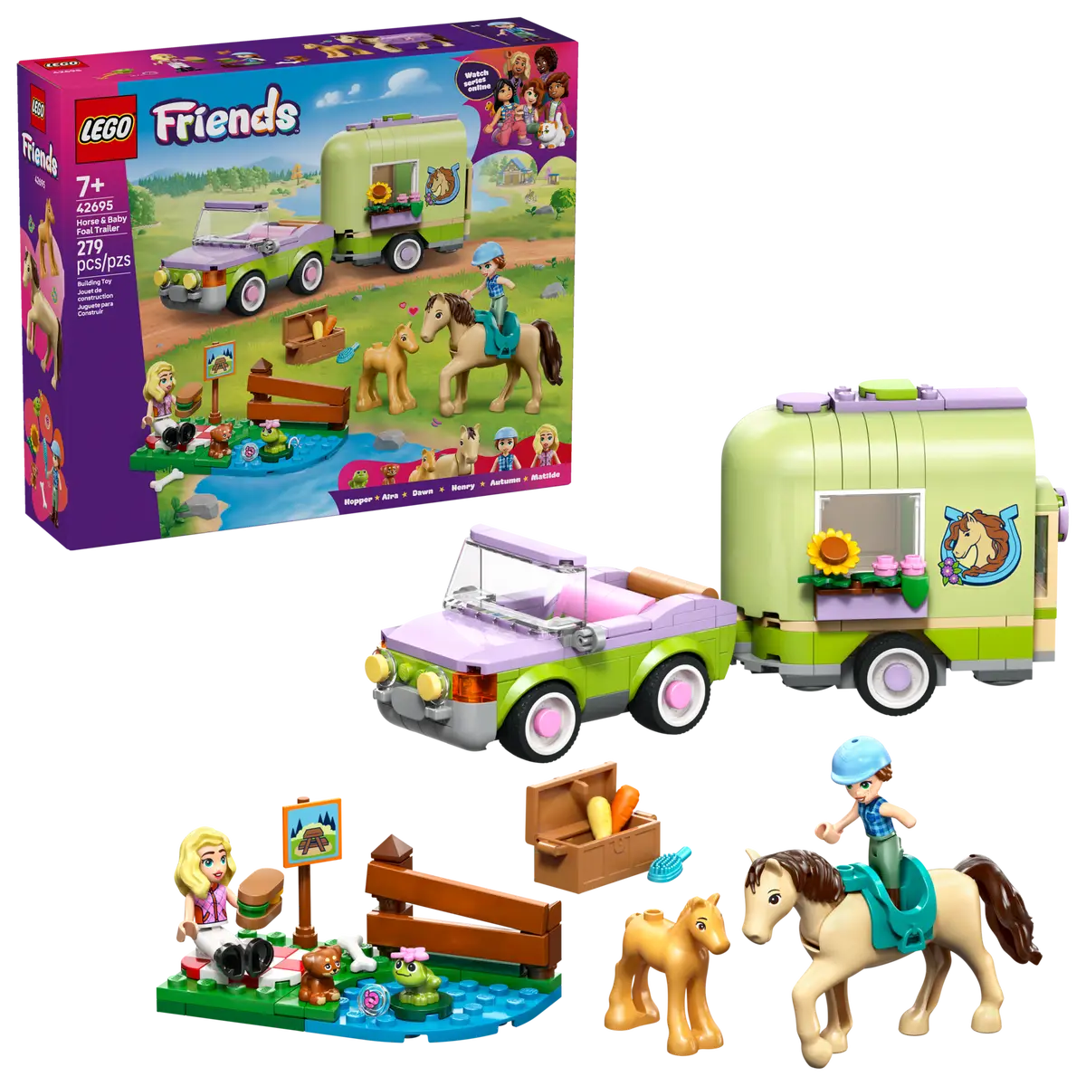 LEGO 42695 FRIENDS - HORSE AND BABY FOAL TRAILER