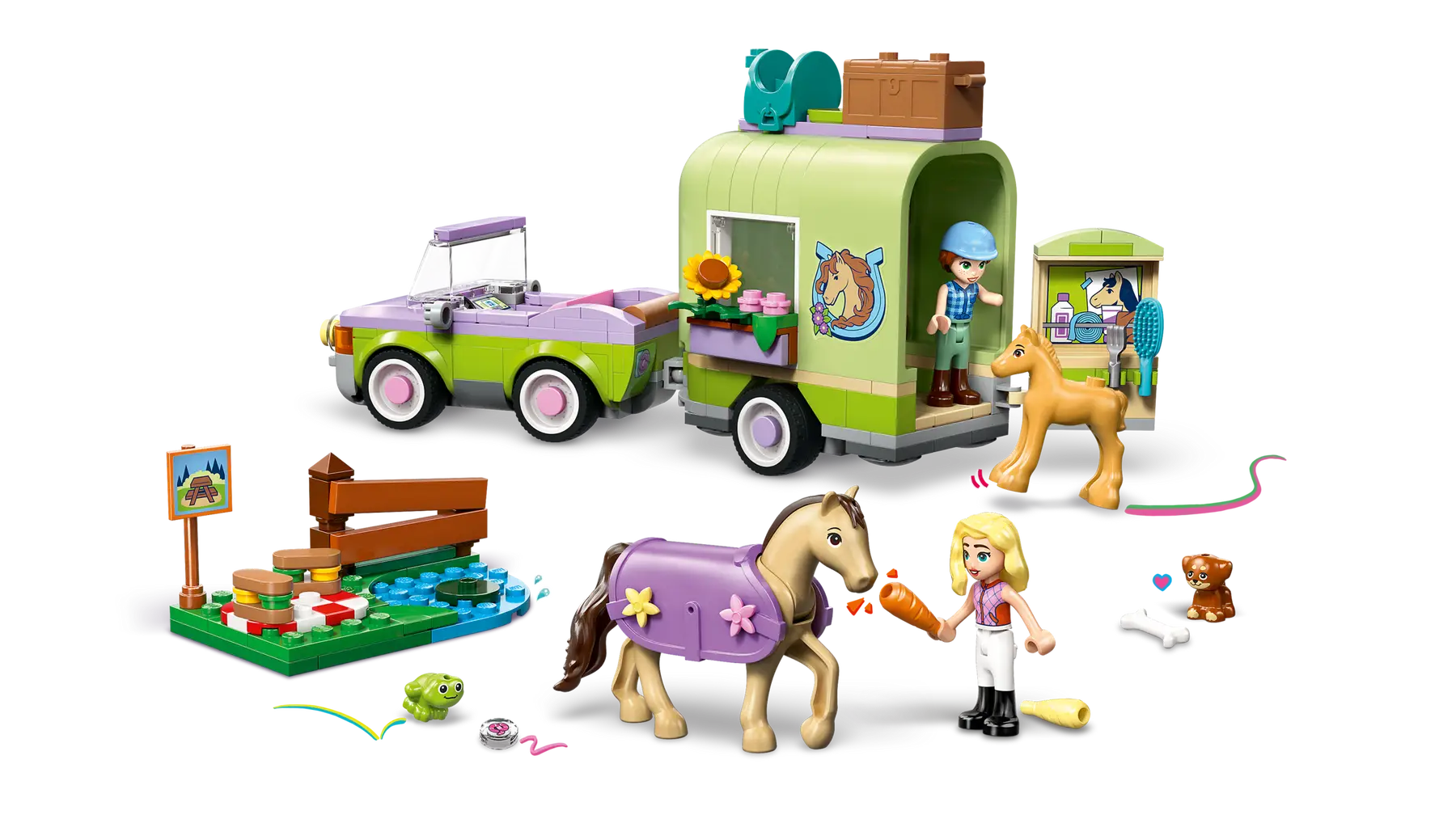 LEGO 42695 FRIENDS - HORSE AND BABY FOAL TRAILER - Image 3