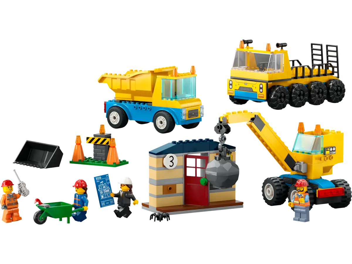 LEGO 60391 CITY - CONSTRUCTION TRUCKS AND WRECKING BALL CRANE - Image 2