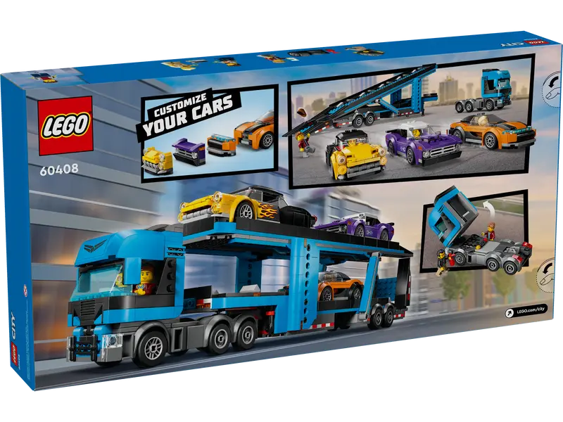 LEGO 60408 CITY - CAR TRANSPORTER TRUCK WITH SPORTS CARS - Image 7