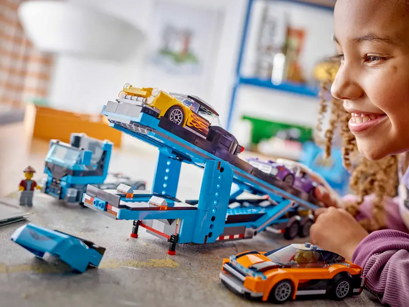 LEGO 60408 CITY - CAR TRANSPORTER TRUCK WITH SPORTS CARS - Image 9