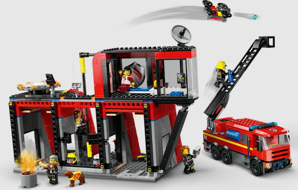 LEGO 60414 FIRE STATION WITH FIRE TRUCK - Image 3