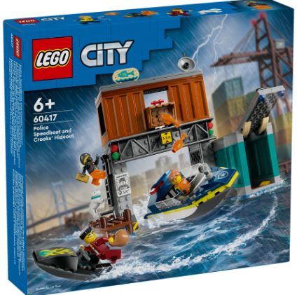 LEGO 60417 - CITY - POLICE SPEEDBOAT AND CROOKS HIDEOUT - Image 2