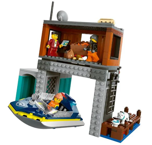 LEGO 60417 - CITY - POLICE SPEEDBOAT AND CROOKS HIDEOUT - Image 3