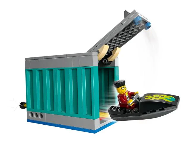 LEGO 60417 - CITY - POLICE SPEEDBOAT AND CROOKS HIDEOUT - Image 4
