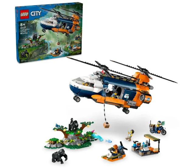 LEGO 60437 CITY - JUNGLE EXPLORER HELICOPTER AT BASE CAMP