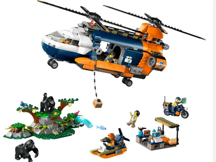 LEGO 60437 CITY - JUNGLE EXPLORER HELICOPTER AT BASE CAMP - Image 2