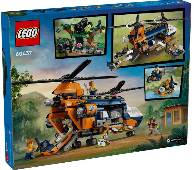 LEGO 60437 CITY - JUNGLE EXPLORER HELICOPTER AT BASE CAMP - Image 6