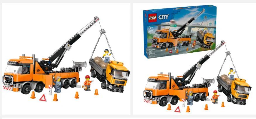 LEGO 60467 CITY - HEAVY DUTY RECOVERY TOW TRUCK WITH TRAIN - Image 2