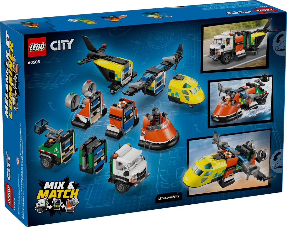 LEGO 60505 CITY - AIRPLANE, SERVICE TRUCK AND HOVERCRAFT REMIX - Image 10