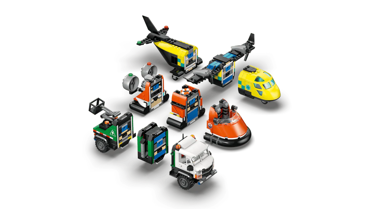 LEGO 60505 CITY - AIRPLANE, SERVICE TRUCK AND HOVERCRAFT REMIX - Image 7
