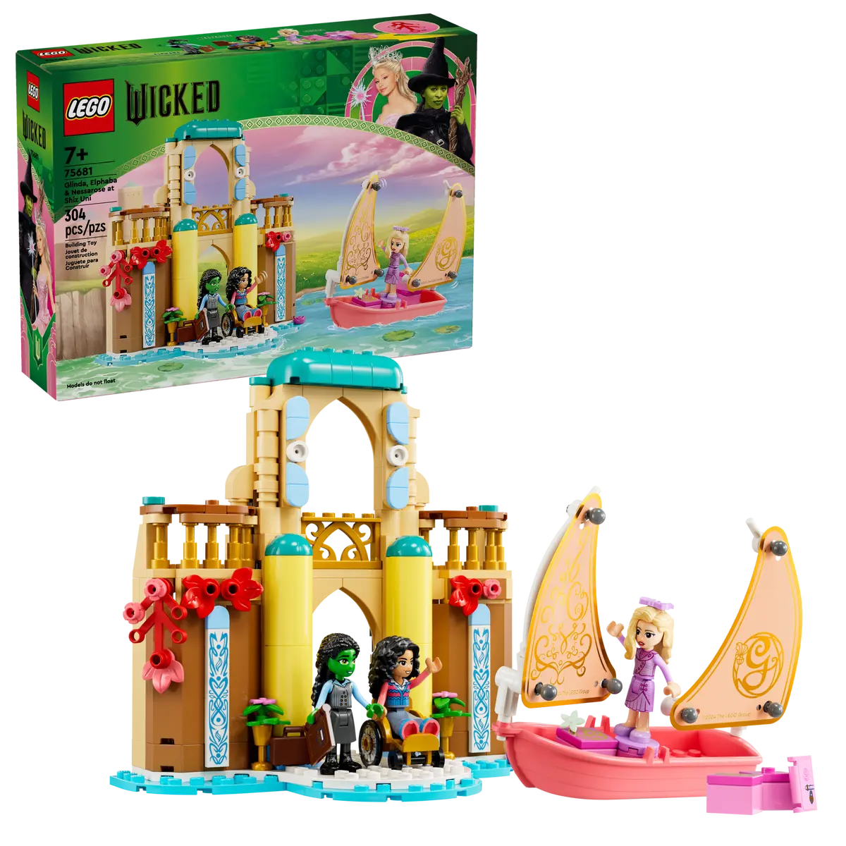 LEGO 75681 WICKED - GLINDA, ELPHABA & NESSAROSE AT SHIZ UNIVERSITY
