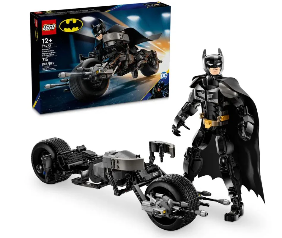 LEGO 76273 DC BATMAN CONSTRUCTION FIGURE AND THE BAT-POD BIKE - Image 9