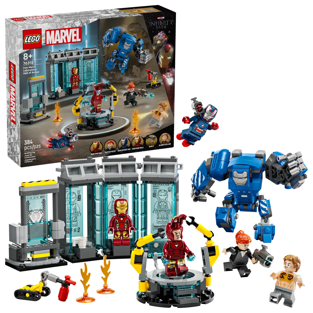 LEGO 76315 MARVEL IRON MAN'S LABORATORY : HALL OF ARMOR - Image 9