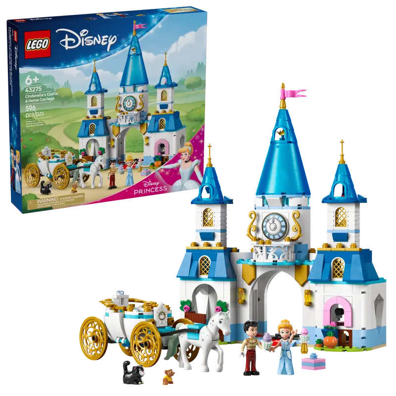 LEGO 43275 DISNEY CINDERELLA'S CASTLE AND HORSE CARRIAGE