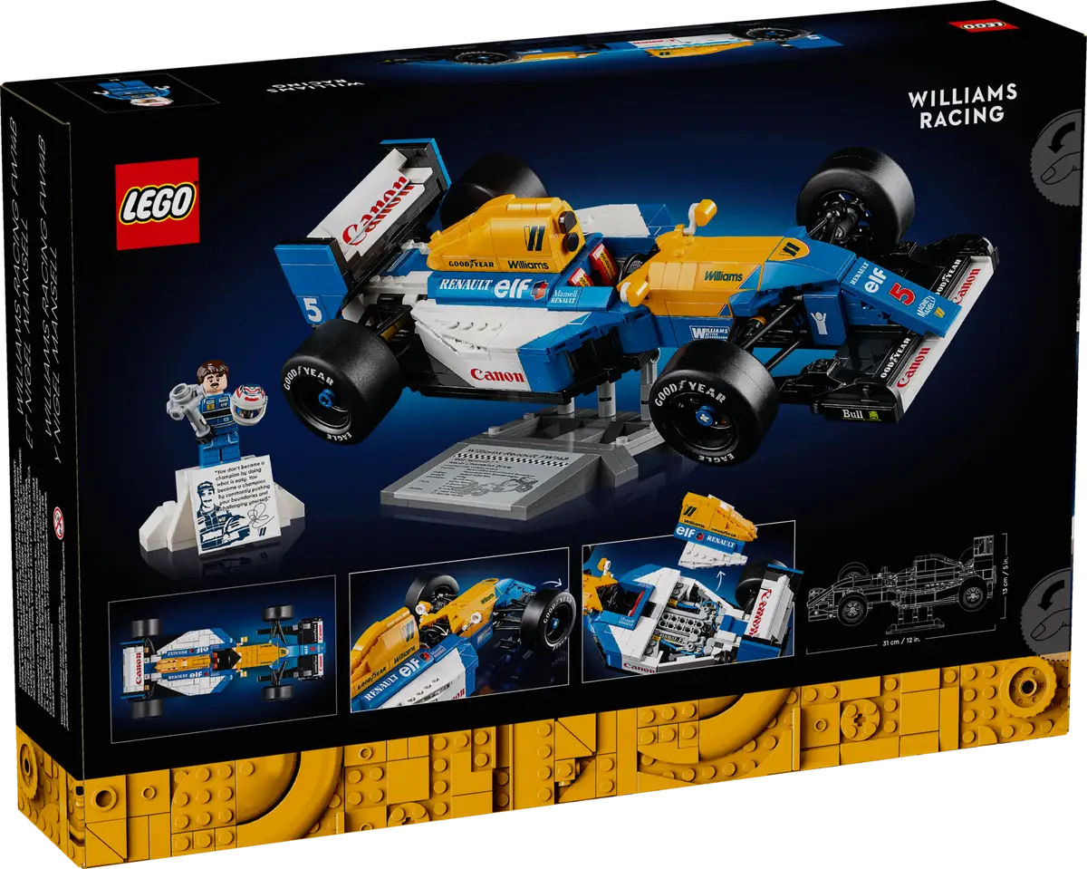 LEGO 10353 ICONS  WILLIAMS RACING FW14B & NIGEL MANSELL - Image 9